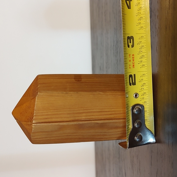 Carved Wooden Crystal Secret Compartment Trinket Box - Picture 6 of 12